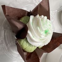 Yummy key lime cupcake  at Good Life Cafe in Columbia