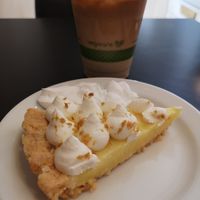 Lemon Tart and Iced Coffee at Nama Café and Cake House in South East London