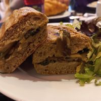 Mushroom and vegan cheese baguette at Nama Café and Cake House in South East London