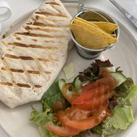 Hummus wrap   at Laura's Kitchen in Edinburgh