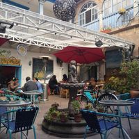 Nice outdoor terrace at Parada Vegana in Cusco