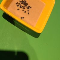 Peanut sauce at Parada Vegana in Cusco