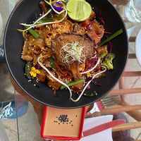 Pad thai  at Parada Vegana in Cusco