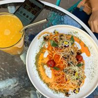 Spaghetti at Parada Vegana in Cusco