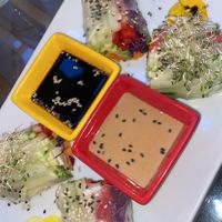 Spring rolls (really good)  at Parada Vegana in Cusco