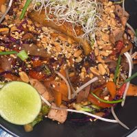 Amazing pad thai  at Parada Vegana in Cusco