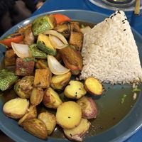 Peruvian seitan dish   at Parada Vegana in Cusco