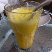 Awesome maracuja ginger juice at Parada Vegana in Cusco