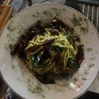 Pesto pasta  at Parada Vegana in Cusco