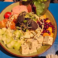 Oriental bowl at Parada Vegana in Cusco