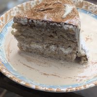 Cake Tres Leches (10PEN) at Parada Vegana in Cusco