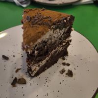 Moka cake at Parada Vegana in Cusco