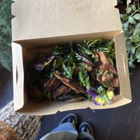 pesto pasta  at Parada Vegana in Cusco