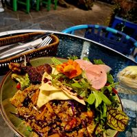 Chaufa de quinoa at Parada Vegana in Cusco