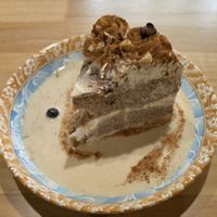 Tres Leches cake at Parada Vegana in Cusco