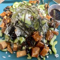 Seaweed salad with tofu (needed some hot sauce for flavour)   at Teapot Cafe in Taghazout