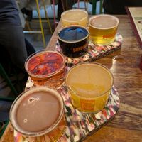 Beer flight at Bundobust - Oxford St in Manchester
