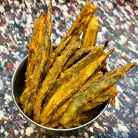 Okra fries  at Bundobust - Oxford St in Manchester