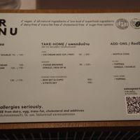 Menu. at HEBE Plant Bar - Emquartier in Bangkok