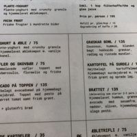 Menu pt 2  at Grøn'46 in Aarhus