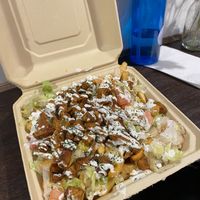 Vegan Chicken Loaded Fries #Veganuary at Vegan On The Fly in New York City