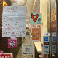 signs  at Vegan On The Fly in New York City