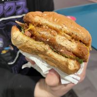 Chicken burger  at Vegan On The Fly in New York City