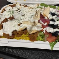 Seitan platter  at Vegan On The Fly in New York City