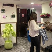 Small seating area  at Vegan On The Fly in New York City