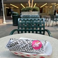 Gyro sandwich. Ordered “for here” (not “to go”) but took it to a nearby park anyway.  at Vegan On The Fly in New York City