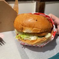 Chicken burger  at Vegan On The Fly in New York City