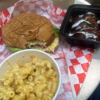 Mac-N-Cheese Side, Chicken Burger, Bufflo Wings   at Vegan On The Fly in New York City