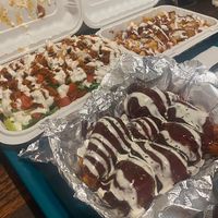 3 dishes ate and I also had a bottled lemonade (not pictured)  at Vegan On The Fly in New York City