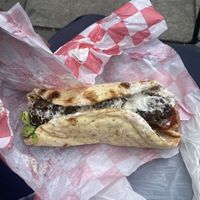 Falafel wrap  at Vegan On The Fly in New York City