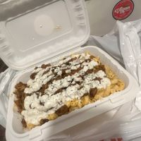 jerk chicken mac bowl  at Vegan On The Fly in New York City