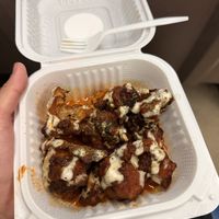 Buffalo nuggets  at Vegan On The Fly in New York City