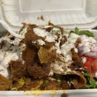 Delicious flavorful seitan  at Vegan On The Fly in New York City