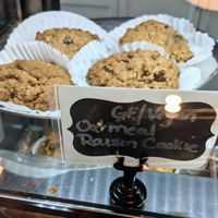 Vegan and gluten free oatmeal raisin cookies! at Under the Willow Bakery in Cumberland