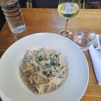 Creamy mushroom pasta at Funghi E Tartufo in Melbourne