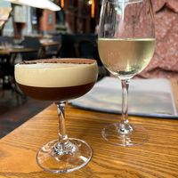 Espresso martini and sav Blanc #Veganuary at Funghi E Tartufo in Melbourne