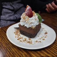 Chocolate cheesecake👌 at Funghi E Tartufo in Melbourne