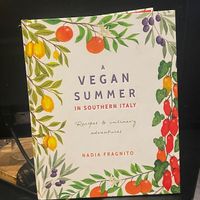  Vegan cookbook for sale in restaurant at Funghi E Tartufo in Melbourne