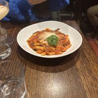 Eggplant pasta   at Funghi E Tartufo in Melbourne
