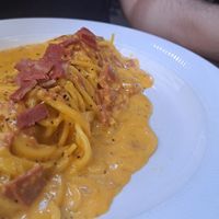 Spaghetti carbonara at Funghi E Tartufo in Melbourne