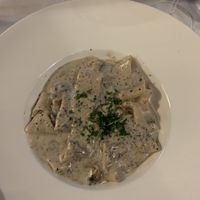 Pappardelle with mushroom and truffle  at Funghi E Tartufo in Melbourne