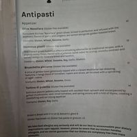 Menu Nov 2025 at Funghi E Tartufo in Melbourne