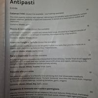 Menu Nov 2025 at Funghi E Tartufo in Melbourne