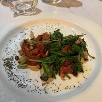 Oyster mushrooms and spinach   at Funghi E Tartufo in Melbourne