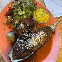 Stuffed egg plant    at Haus Linden Hotel Restaurant in Prerow