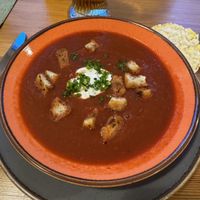 Tomato soup    at Haus Linden Hotel Restaurant in Prerow